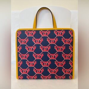 GUCCI KIDS INTERLOCKING G SNAIL PRINT LEATHER TOTE BAG NEW NWT Made in I…